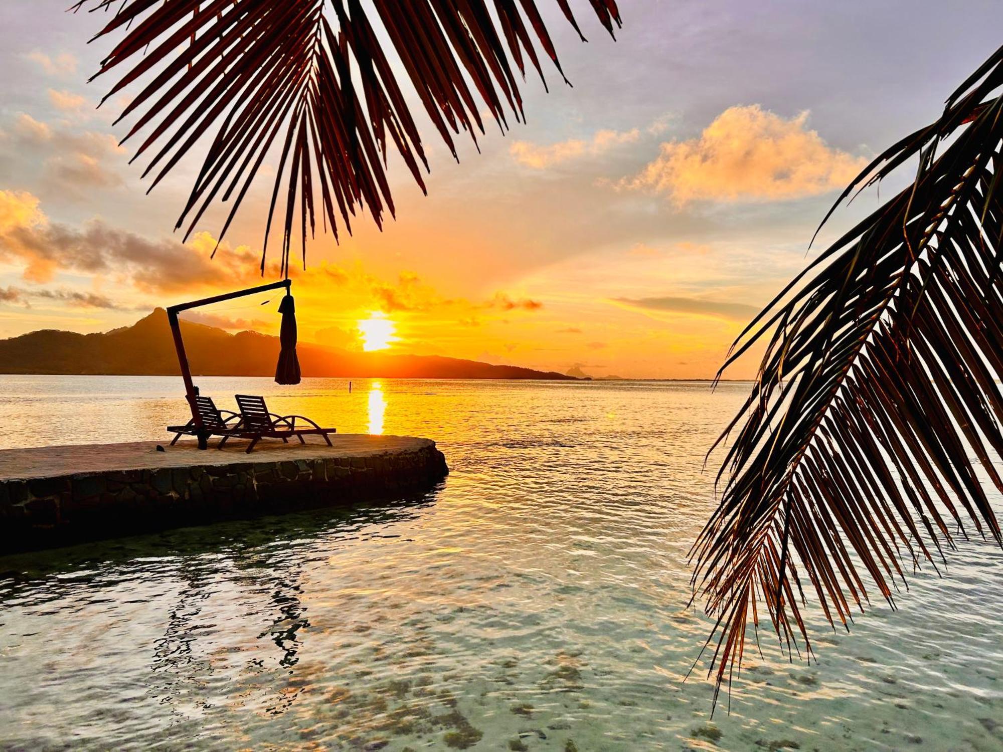 Hotel Eden Private Island Tahaa Patio  Esterno foto