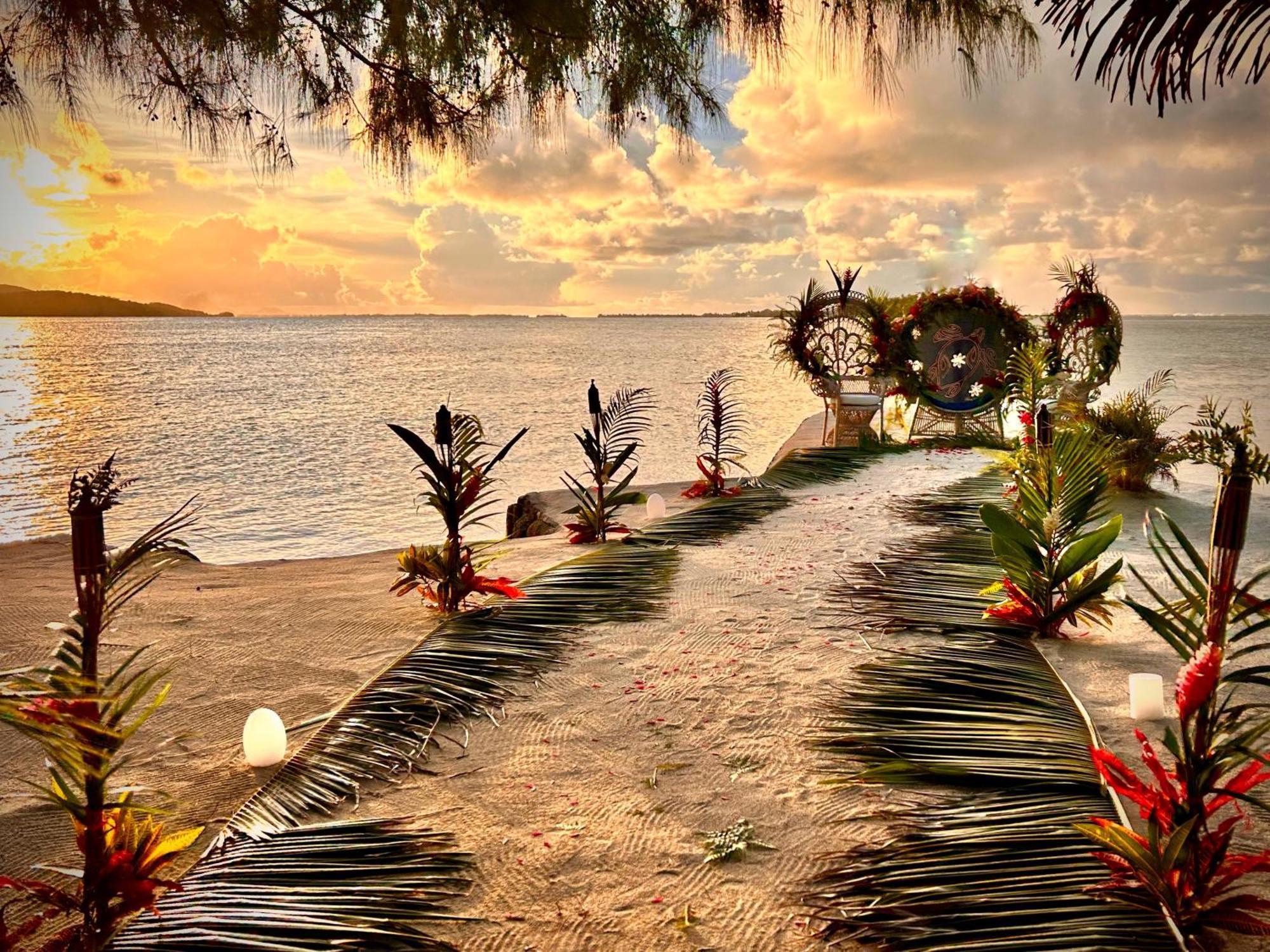 Hotel Eden Private Island Tahaa Patio  Esterno foto